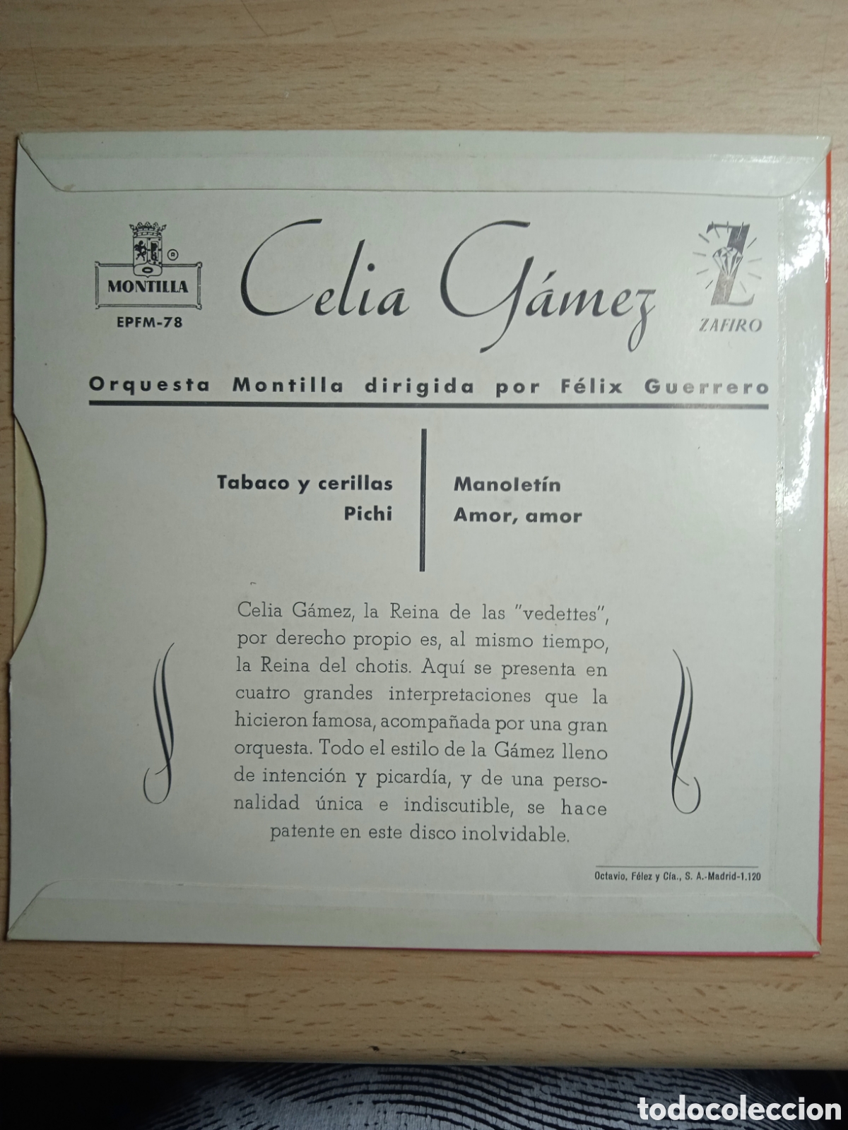 Discos de vinilo: EP 7&rdquo; Celia Gamez 1962 Chotis. Nuevo!!! - Foto 2