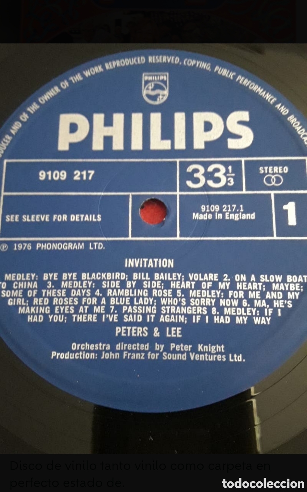 Discos de vinilo: Lp Peters & Lee. Invitation - Foto 3