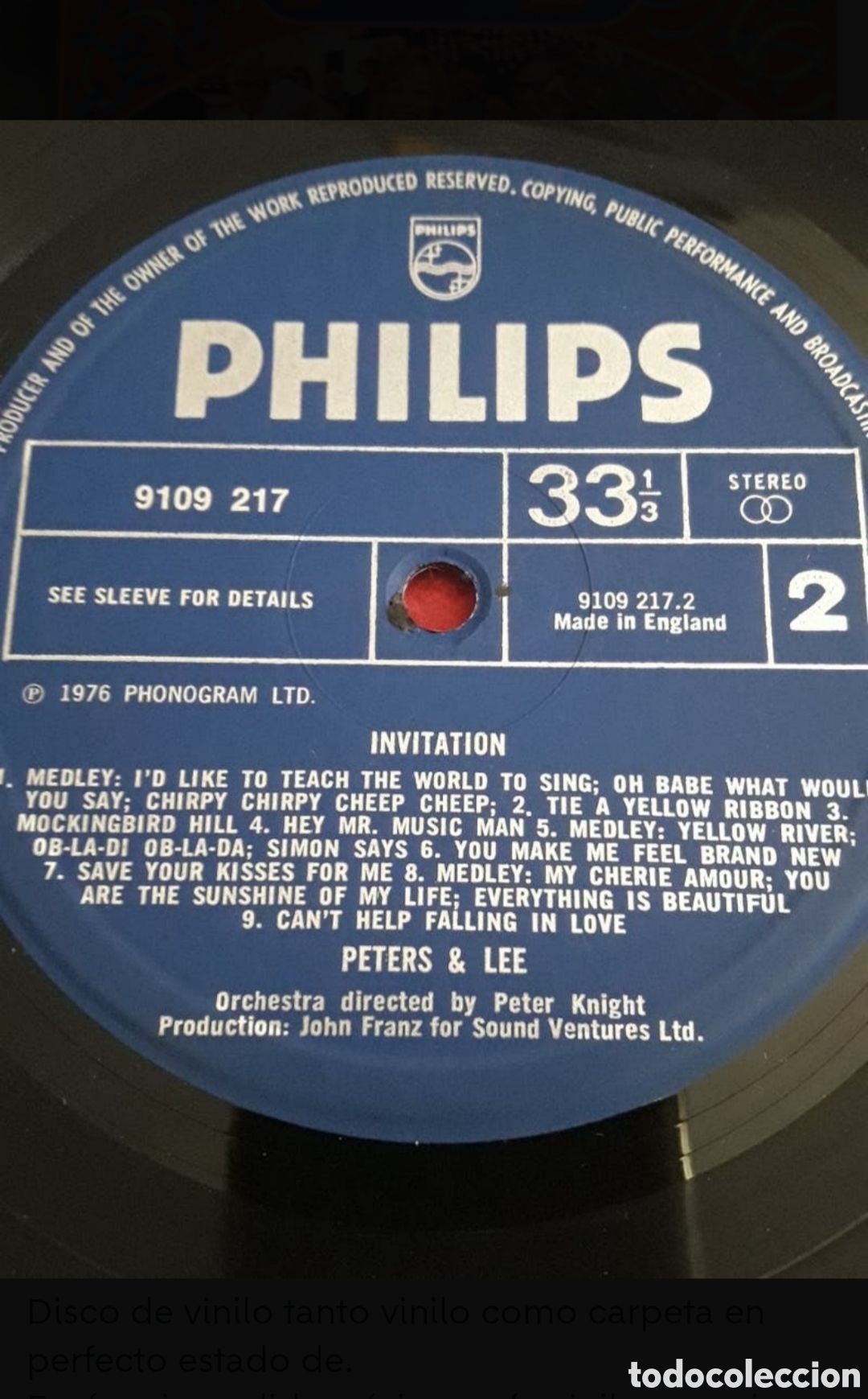 Discos de vinilo: Lp Peters & Lee. Invitation - Foto 4