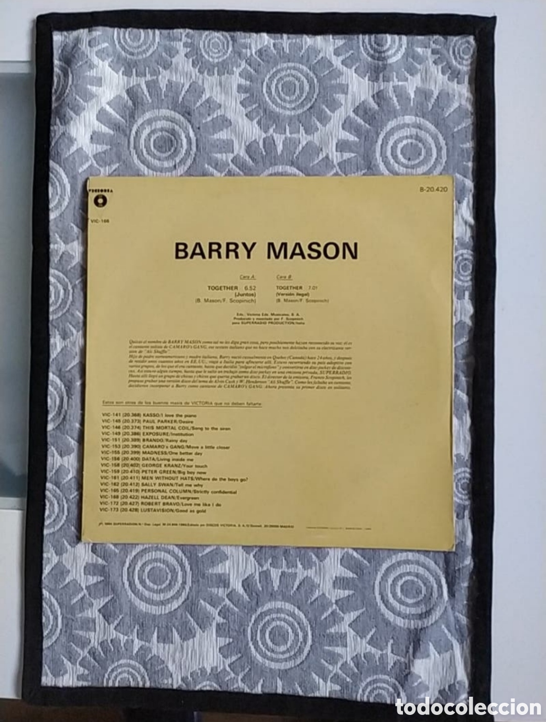 Discos de vinilo: Maxi Single Barry Mason. Together (Juntos) - Foto 2