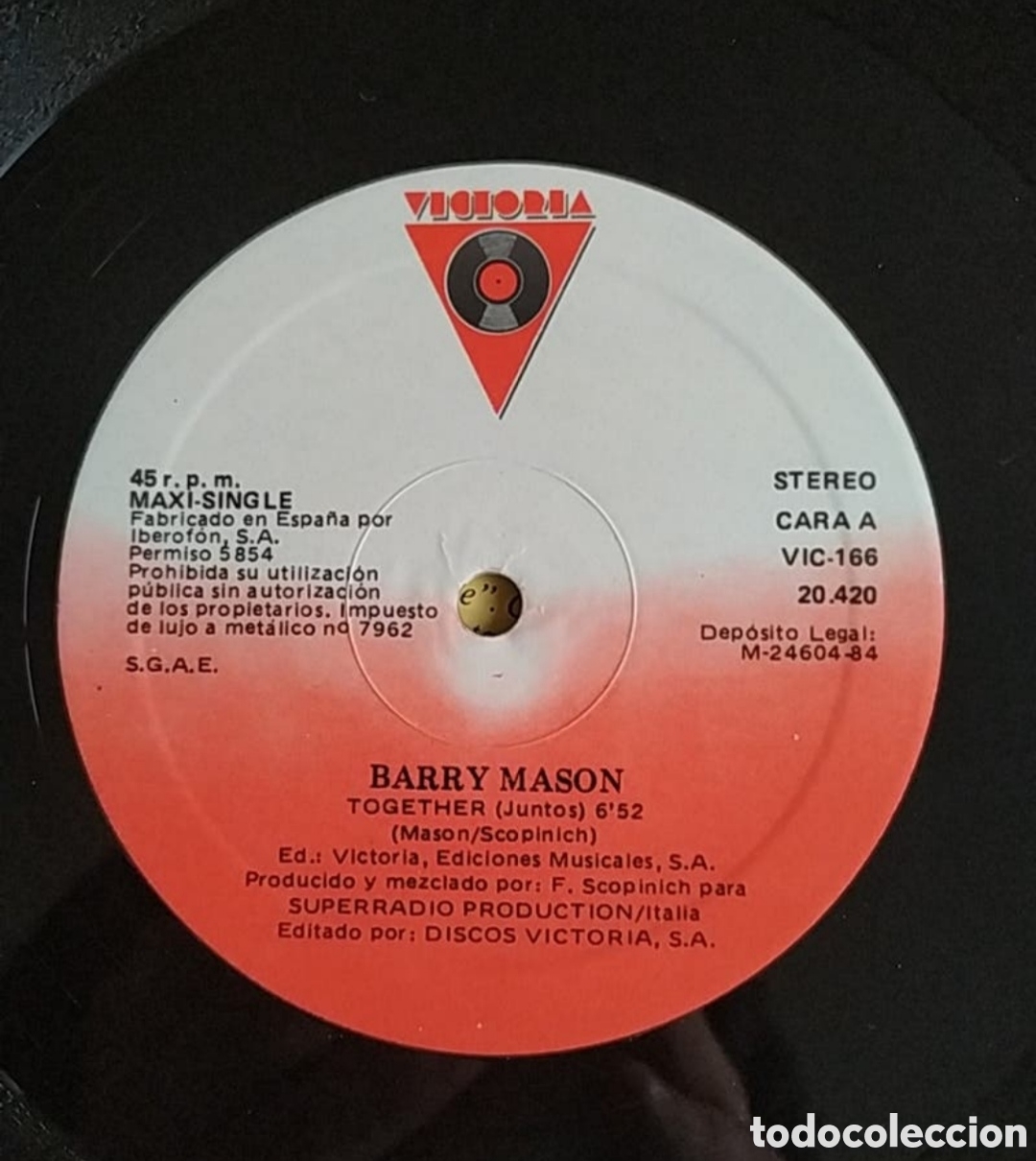 Discos de vinilo: Maxi Single Barry Mason. Together (Juntos) - Foto 3