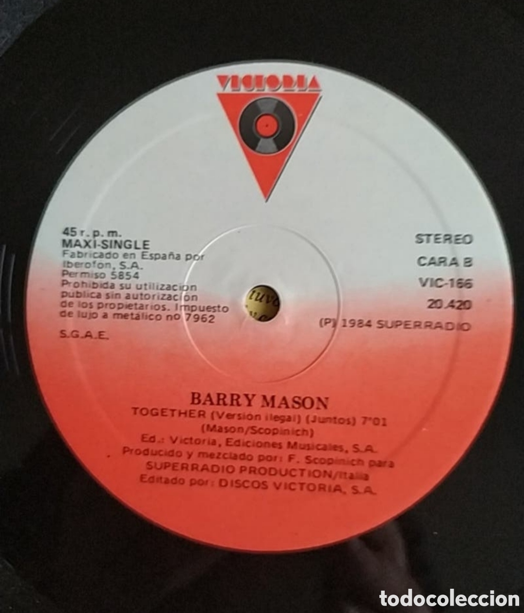 Discos de vinilo: Maxi Single Barry Mason. Together (Juntos) - Foto 4