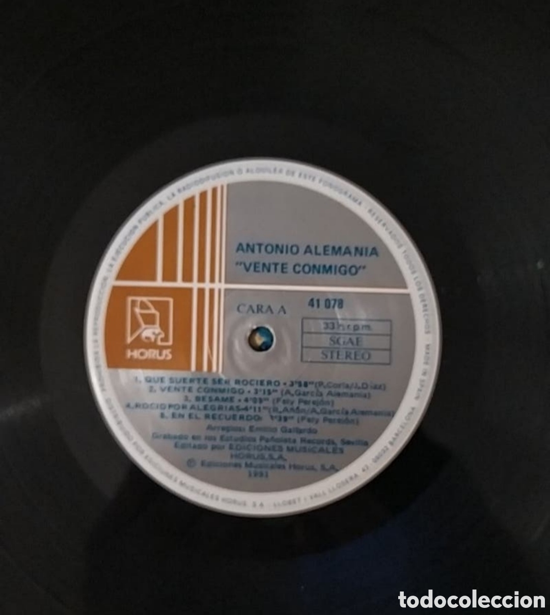 Discos de vinilo: Lp Antonio Alemania. Vente Conmigo - Foto 3