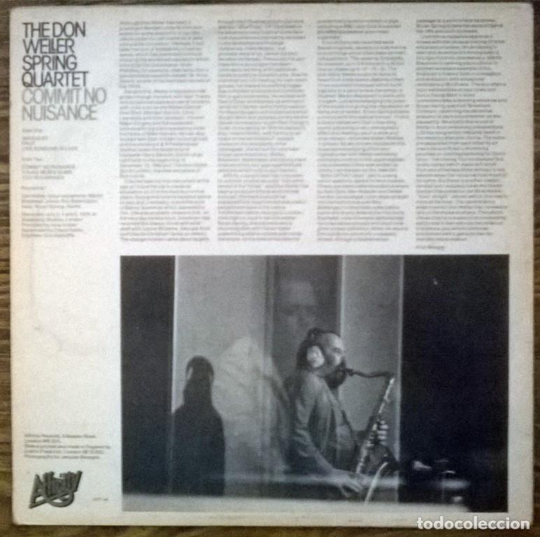 Discos de vinilo: The Don Weller Spring Quartet. Commit no nuisance. Affinity, UK 1979 LP - Foto 2