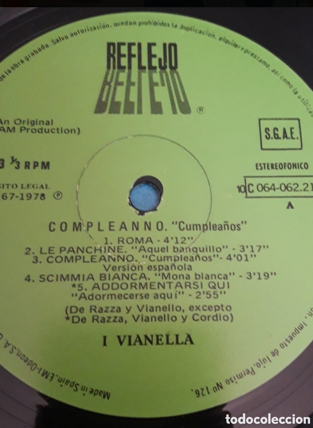 Discos de vinilo: Lp I Vianella. Cumplea&ntilde;os (Compleanno) - Foto 3
