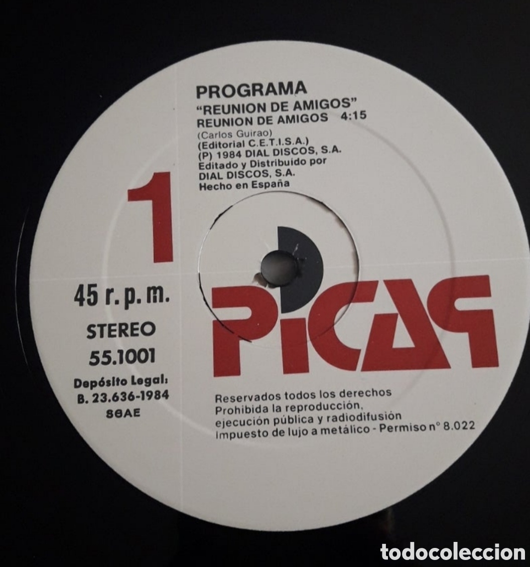 Discos de vinilo: Maxi single Programa. Reuni&oacute;n de Amigos - Foto 3