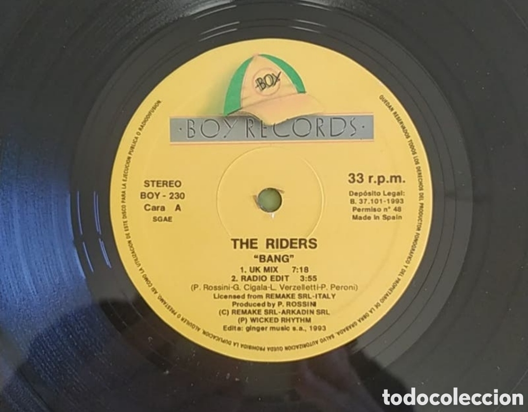 Discos de vinilo: Maxi single The Riders. Bang - Foto 3