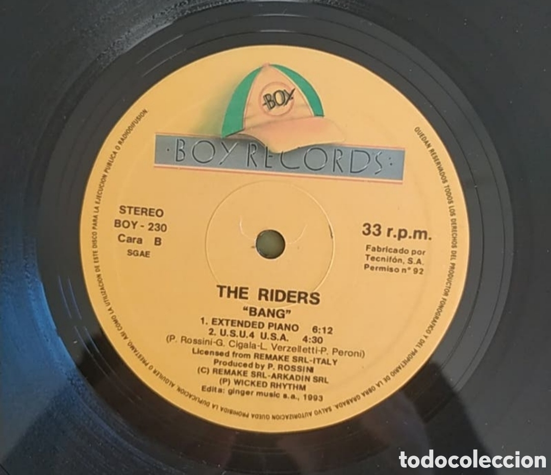 Discos de vinilo: Maxi single The Riders. Bang - Foto 4