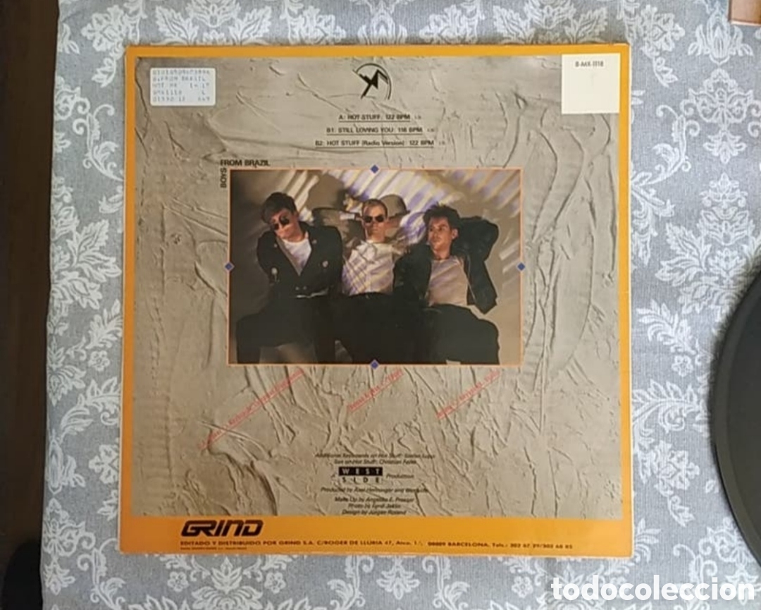 Discos de vinilo: Maxi single Boys From Brazil. Hot Stuff - Foto 2