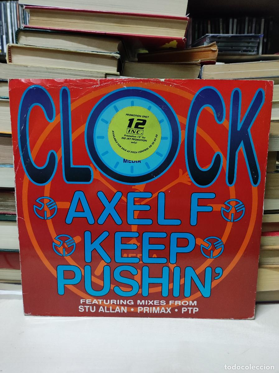 Discos de vinilo: Clock &ndash; Axel F / Keep Pushin - Foto 1