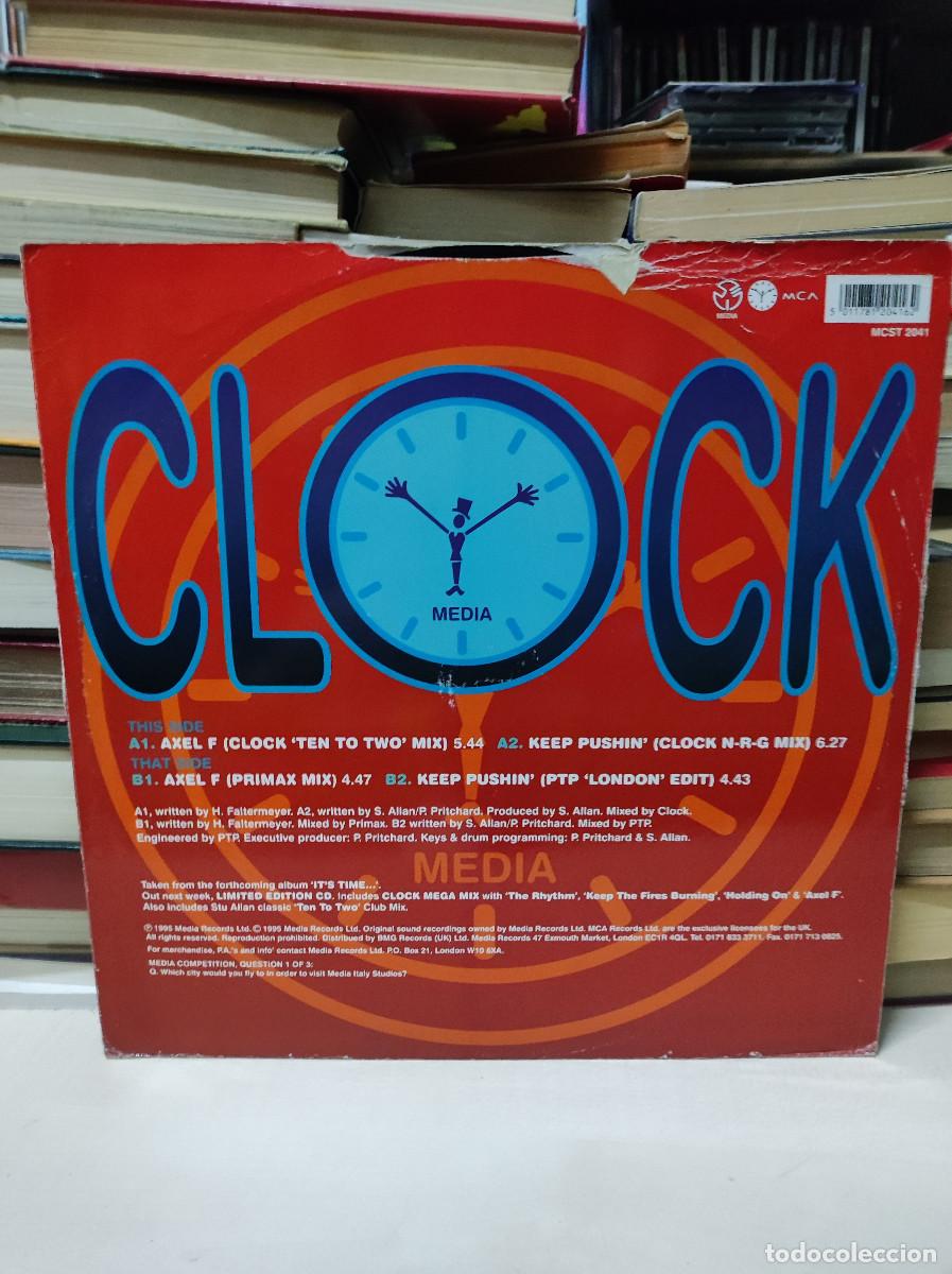 Discos de vinilo: Clock &ndash; Axel F / Keep Pushin - Foto 2