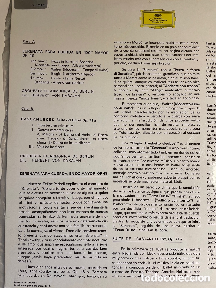 Discos de vinilo: Tchaikovsky. Von Karajan. - Foto 2