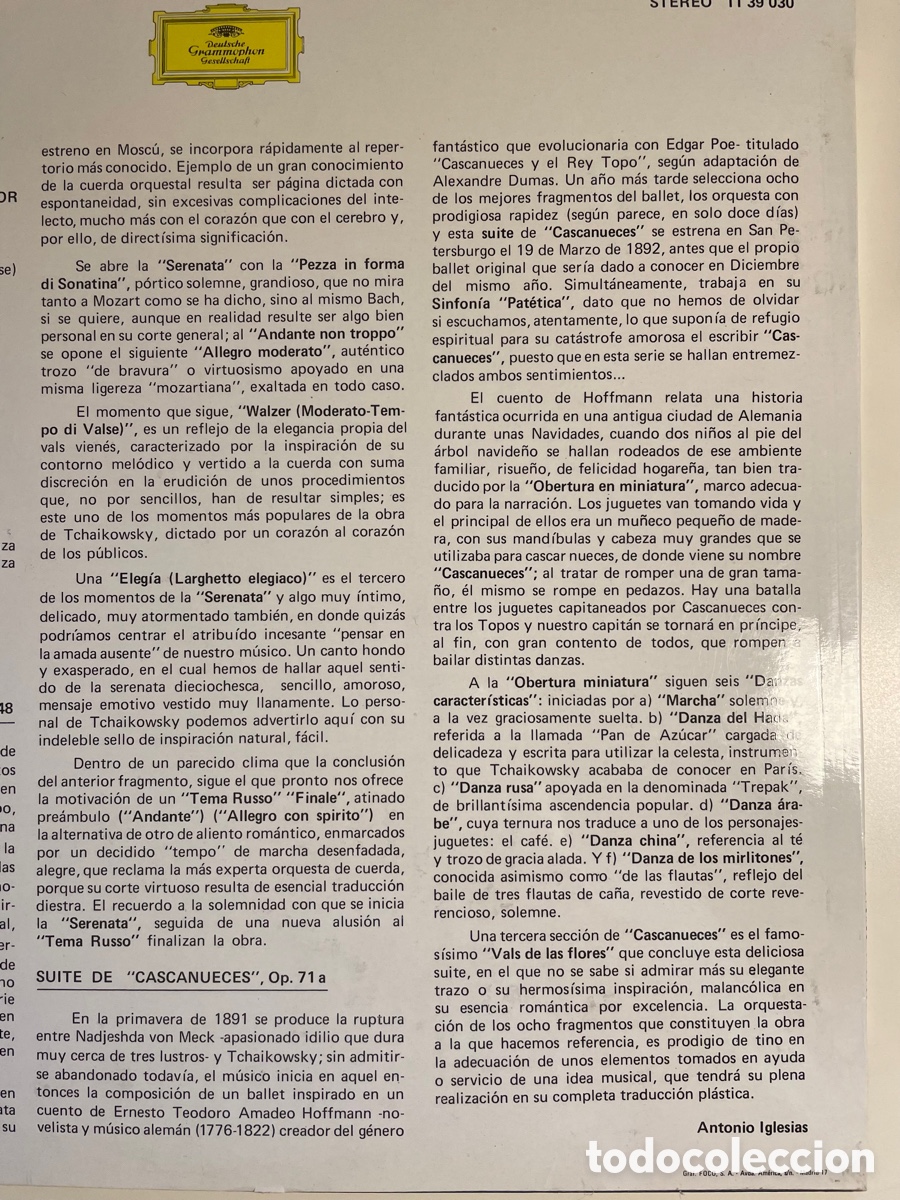 Discos de vinilo: Tchaikovsky. Von Karajan. - Foto 3