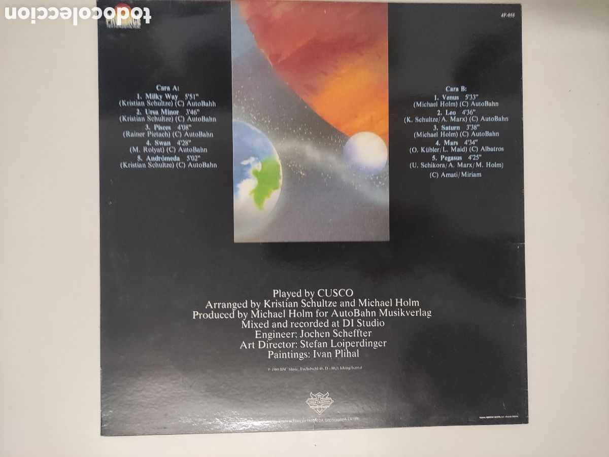 Discos de vinilo: Cusco - Planet Voyage - Area Creativa &ndash; 4P 055 - 1991 - Foto 2