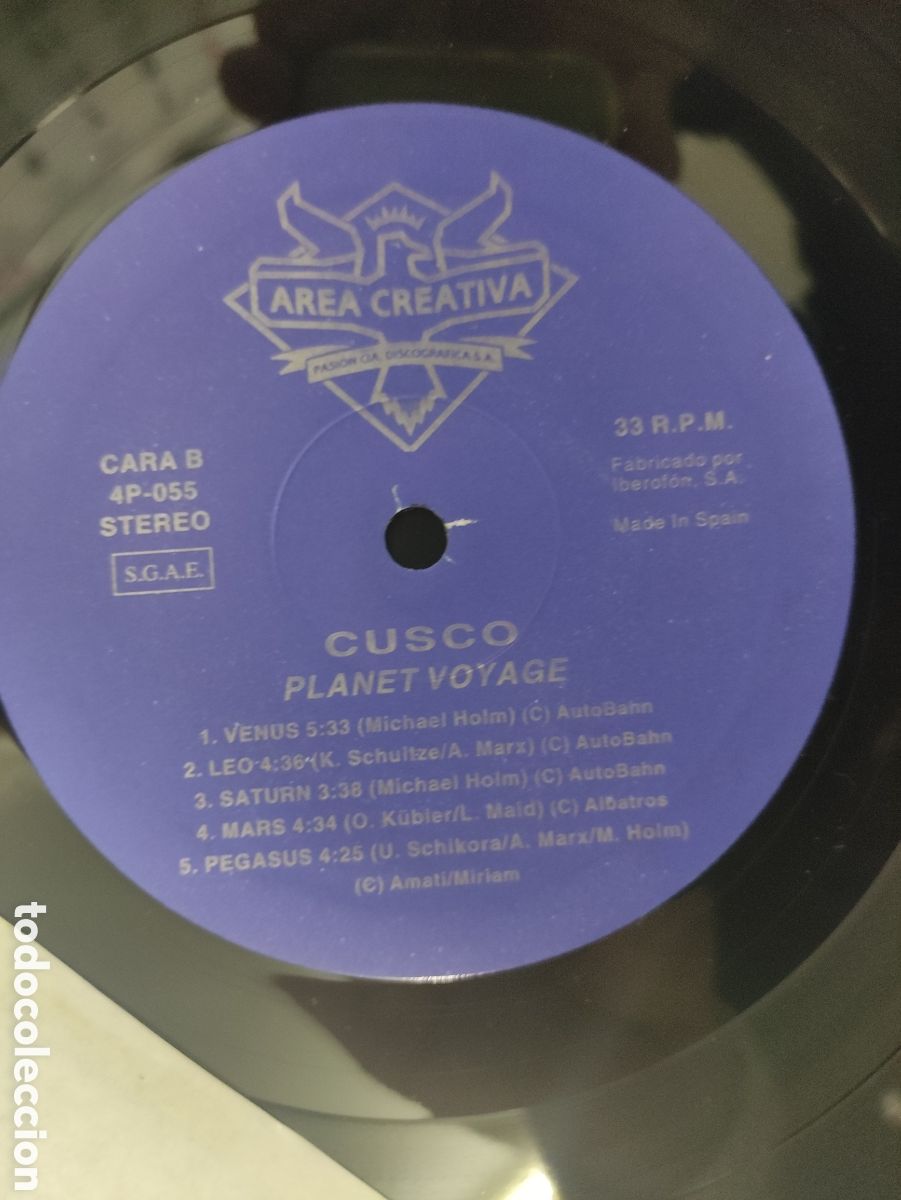 Discos de vinilo: Cusco - Planet Voyage - Area Creativa &ndash; 4P 055 - 1991 - Foto 6
