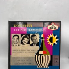 Discos de vinilo: BOX LP. L'ELISIR D'AMORE. DONIZETTI. FRANCESCO MOLINARI. DECCA. CONTIENE 3 LP'S