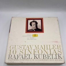 Discos de vinilo: BOX LP. GUSTAV MAHLER - 10 SINFONIAS - RAFAEL KUBELIK. ORQUESTA BAVARA. DEUTSCHE GRAMMOPHON