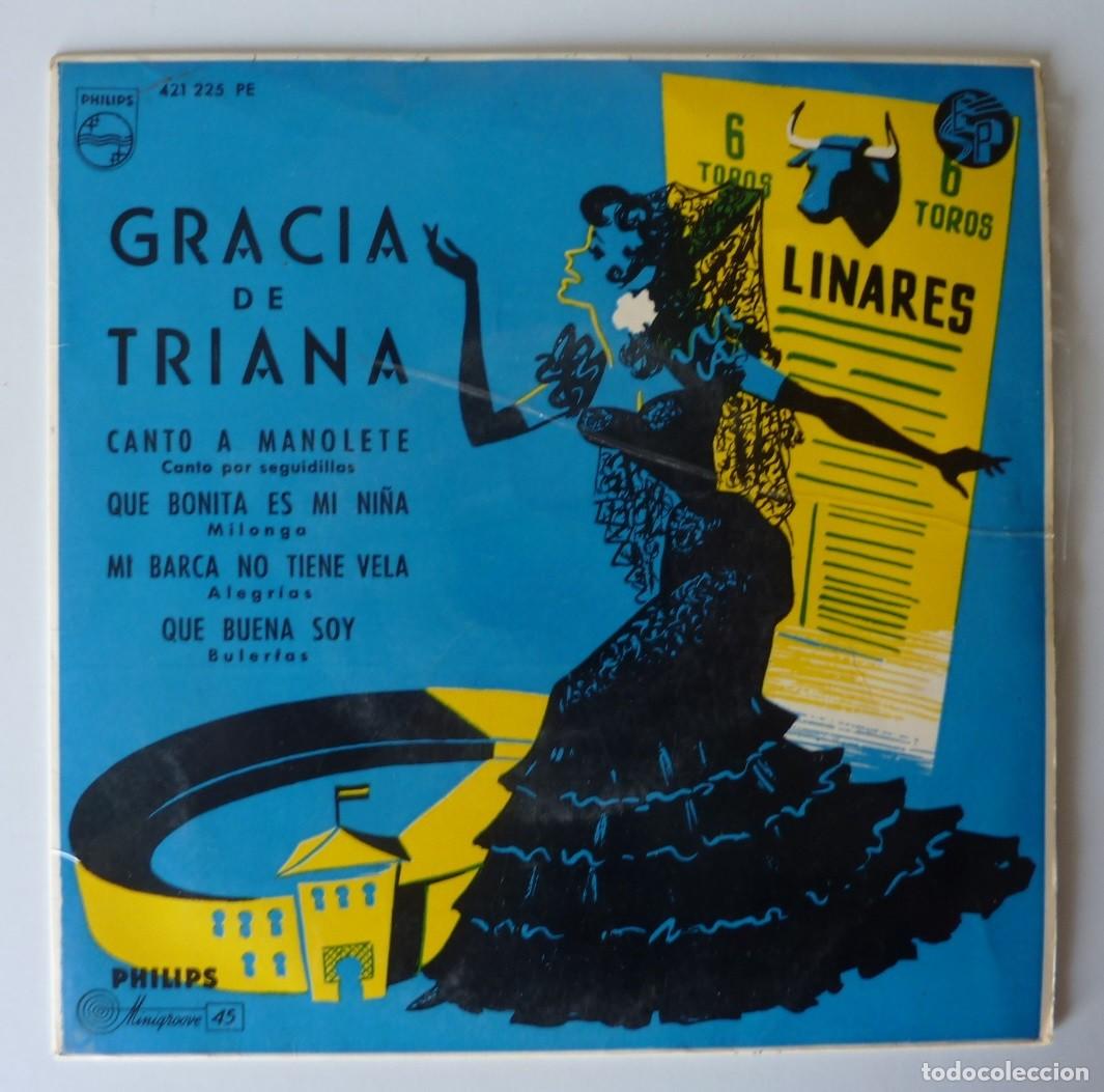 Discos de vinilo: GRACIA DE TRIANA // CANTO A MANOLETE+3 // EP - Foto 1