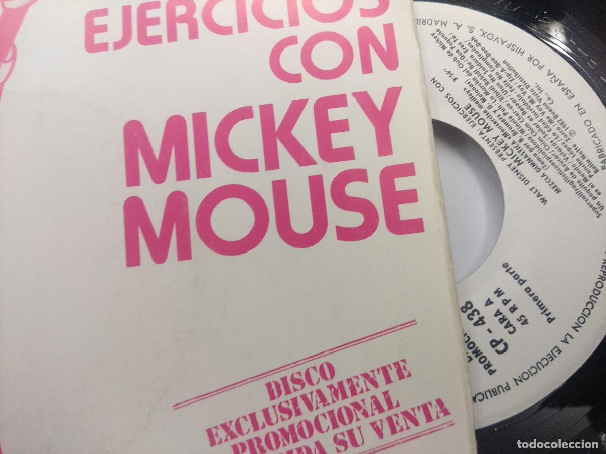 Discos de vinilo: EJERCICIOS CON MICKEY MOUSE/SINGLE PROMOCIONAL WALT DISNEY. - Foto 2