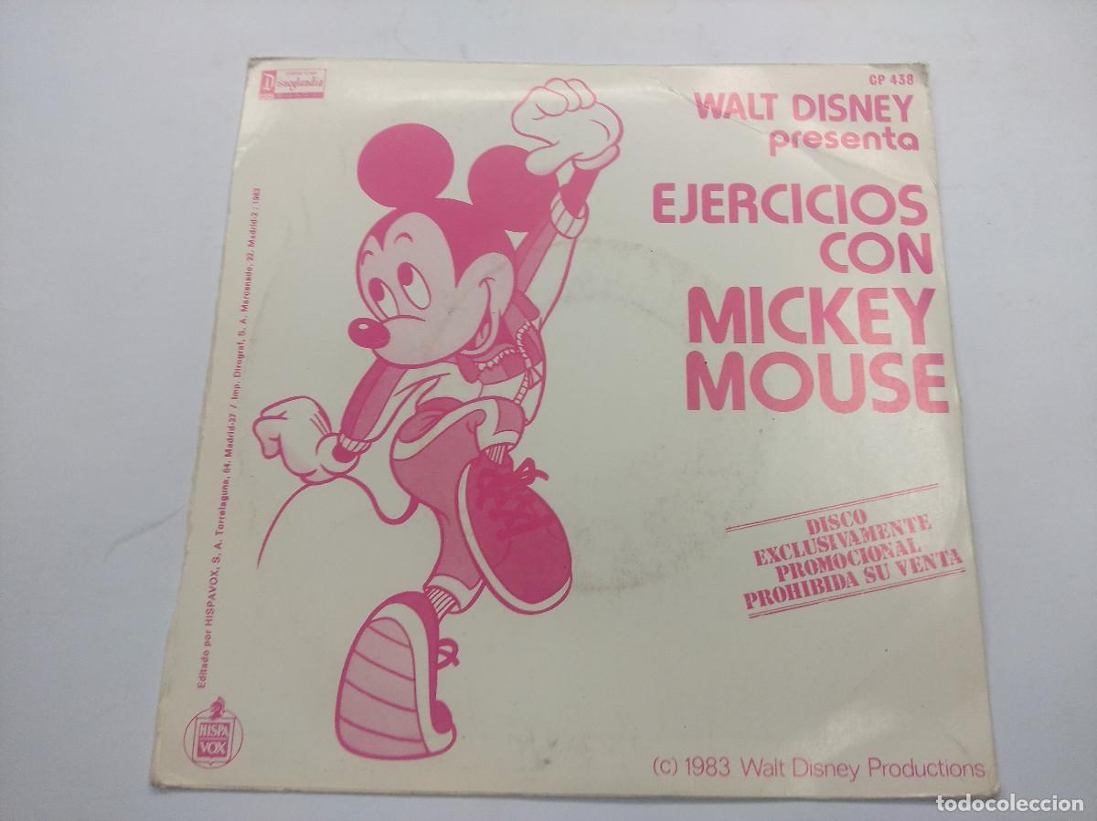 Discos de vinilo: EJERCICIOS CON MICKEY MOUSE/SINGLE PROMOCIONAL WALT DISNEY. - Foto 3
