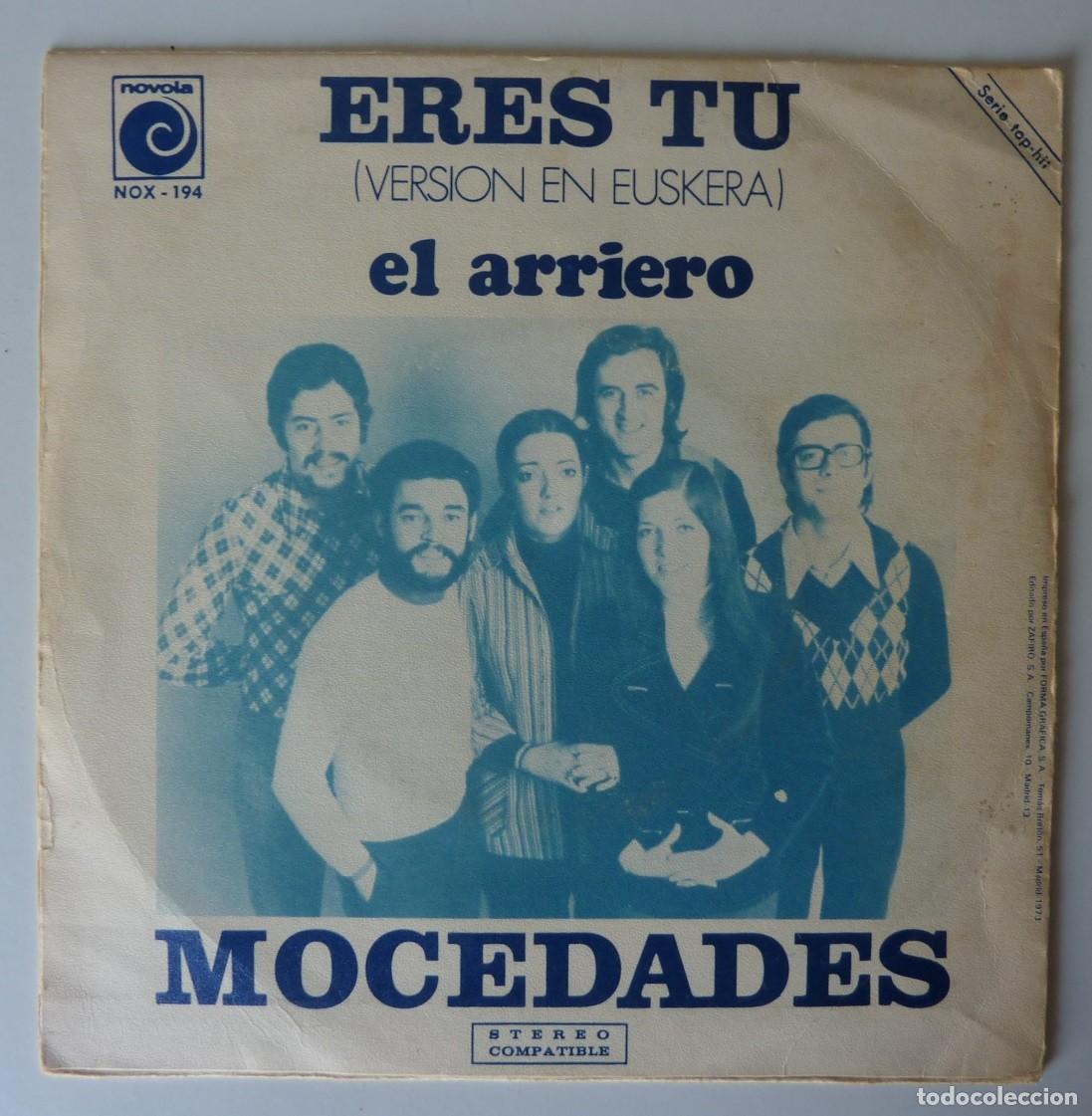 Discos de vinilo: MOCEDADES // ERES TU (VERSION EN EUSKERA) // 1973 // SINGLE - Foto 2