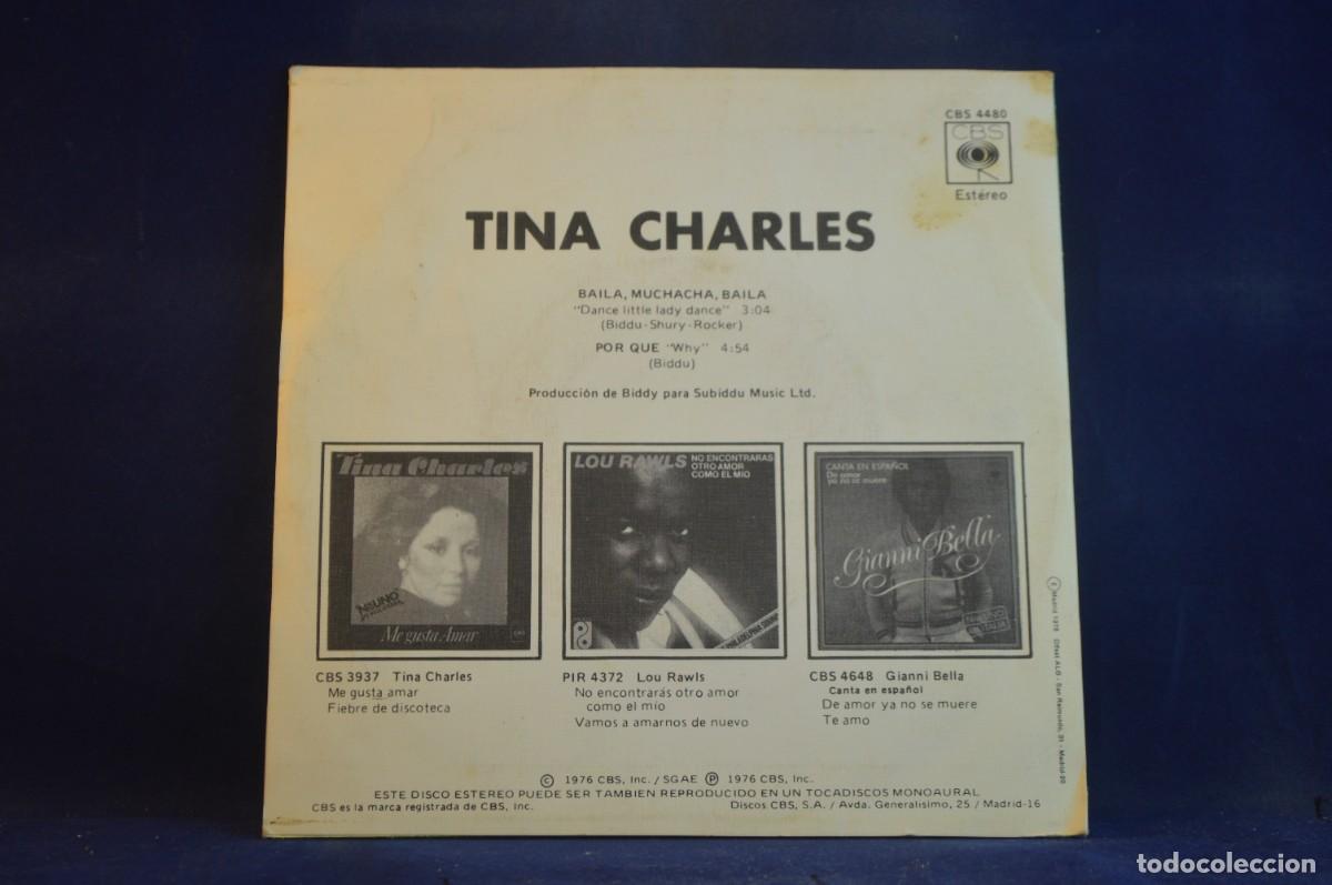 Discos de vinilo: TINA CHARLES - BAILA MUCHACHA BAILA - SINGLE - Foto 2
