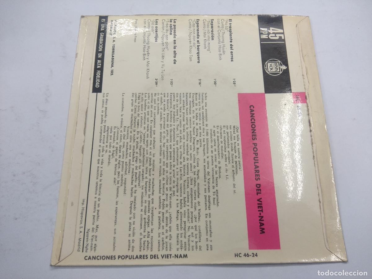 Discos de vinilo: CANCIONES POPULARES DEL VIET-NAM/SINGLE. - Foto 3