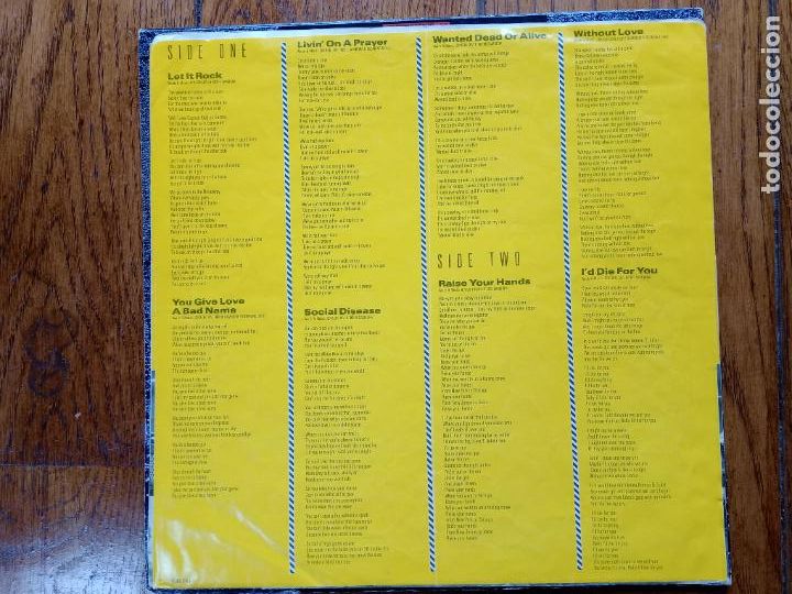 Discos de vinilo: Bon Jovi - slippery when wet - Foto 4