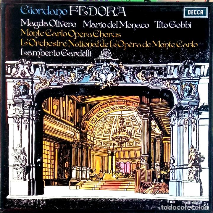 Disques de vinyle: FEDORA GIORDANO. OLIVERO DEL MONACO GOBBI ORQUESTA Y CORO DE MONTE CARLO GARDELLI