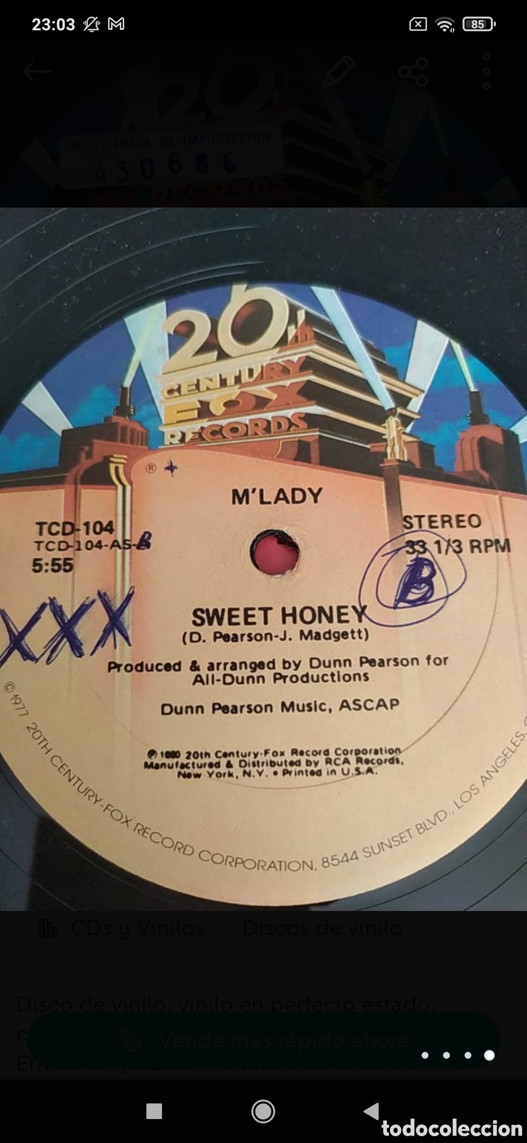 Discos de vinilo: Maxi single MLady. Baby, You Lied - Foto 4