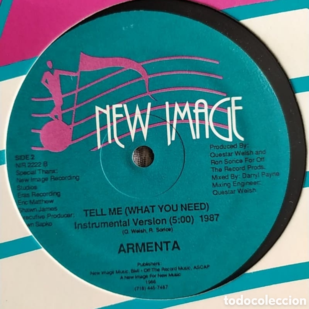 Discos de vinilo: Maxi single Armenta. Tell Me (What You Need) - Foto 3
