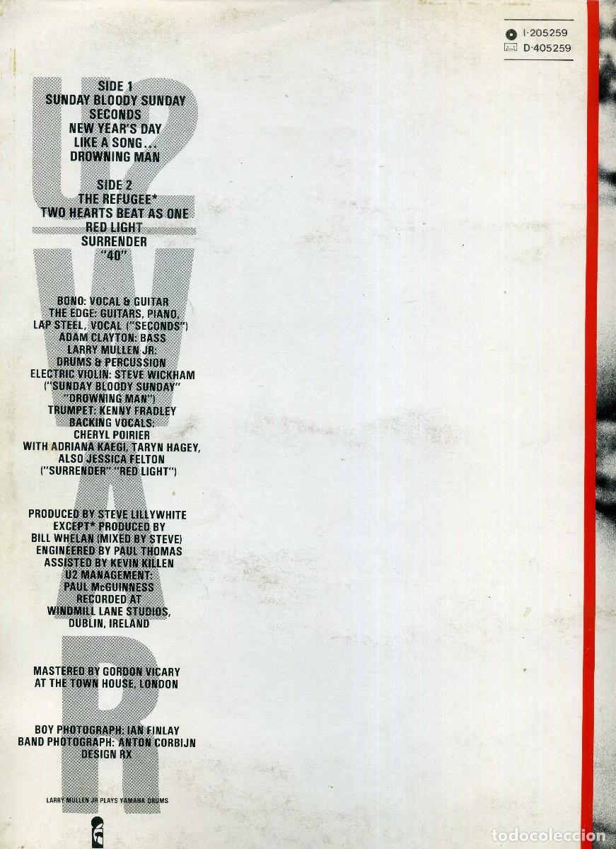 Discos de vinilo: U2 - WAR - Foto 3