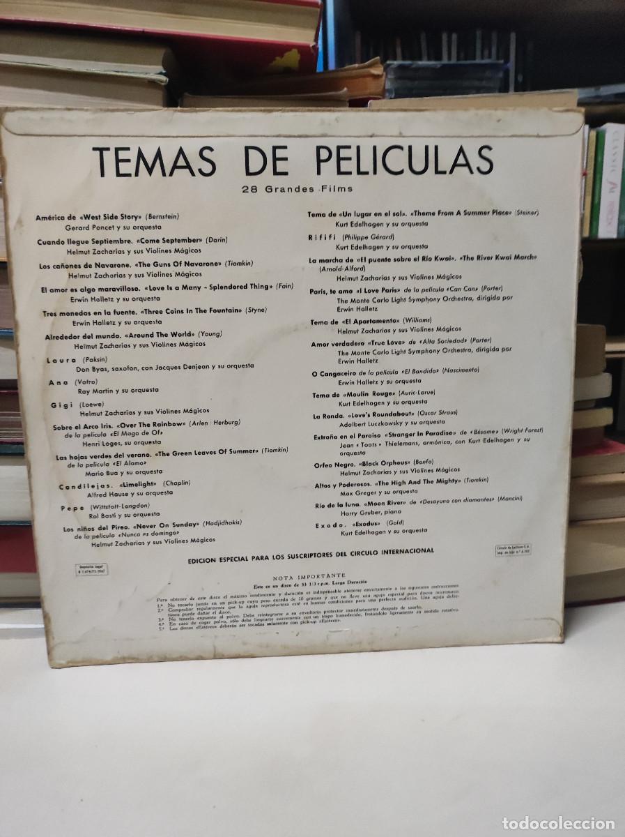Discos de vinilo: Temas De Peliculas (28 Grandes Films) - Foto 2