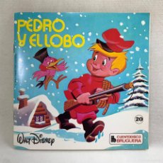 Discos de vinilo: SINGLE PEDRO Y EL LOBO - SERGEI PROKOFIEV - DISCO LIBRO - WALT DISNEY - ESPAÑA - AÑO 1980. Lote 367359979