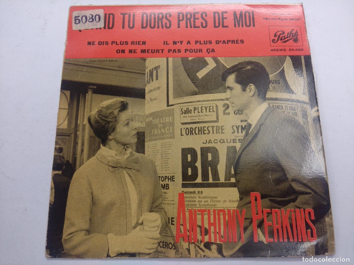 Discos de vinilo: ANTHONY PERKINS/NE DIS PLUS RIEN/SINGLE. - Foto 1