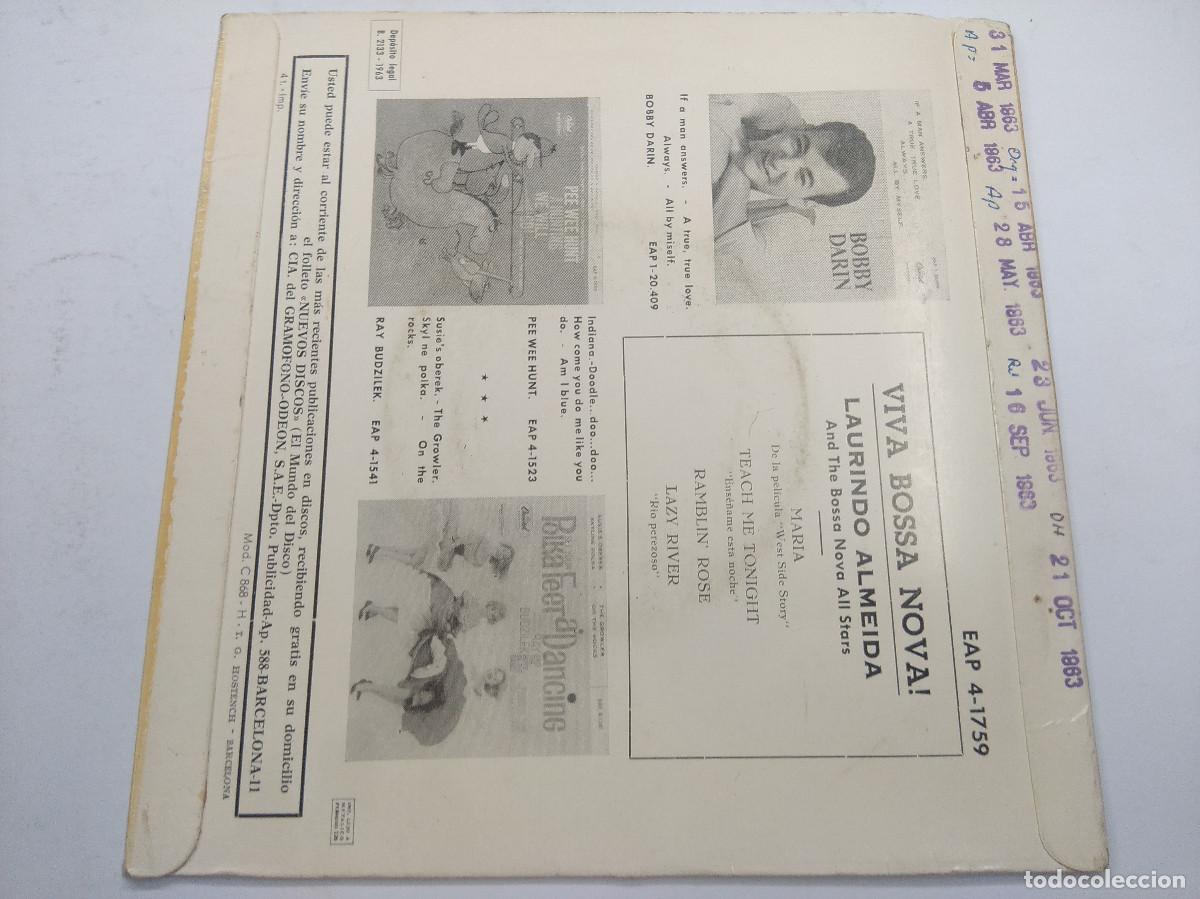 Discos de vinilo: VIVA BOSSA NOVA/LAURINDO ALMEIDA/SINGLE. - Foto 3