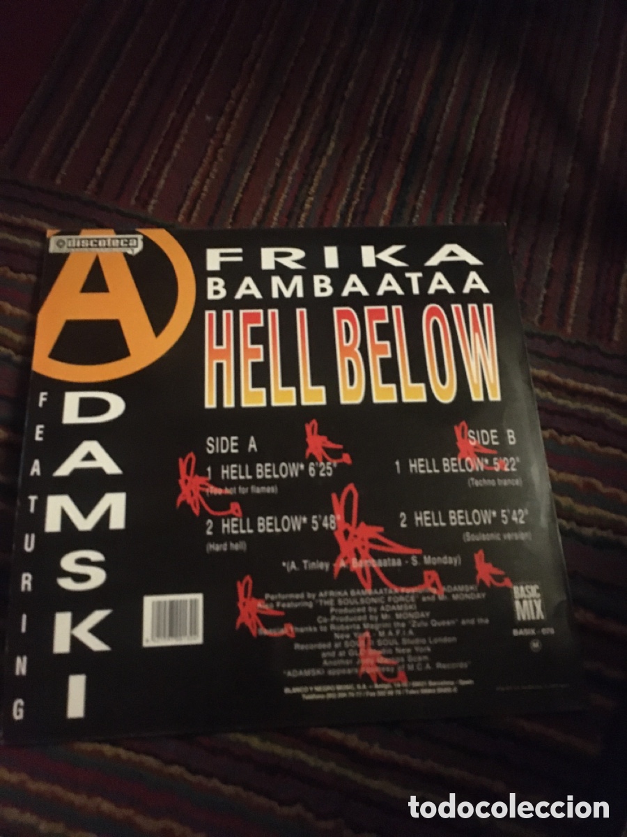 Discos de vinilo: Afrika bambaataa - Adamski - Hell below - Foto 2