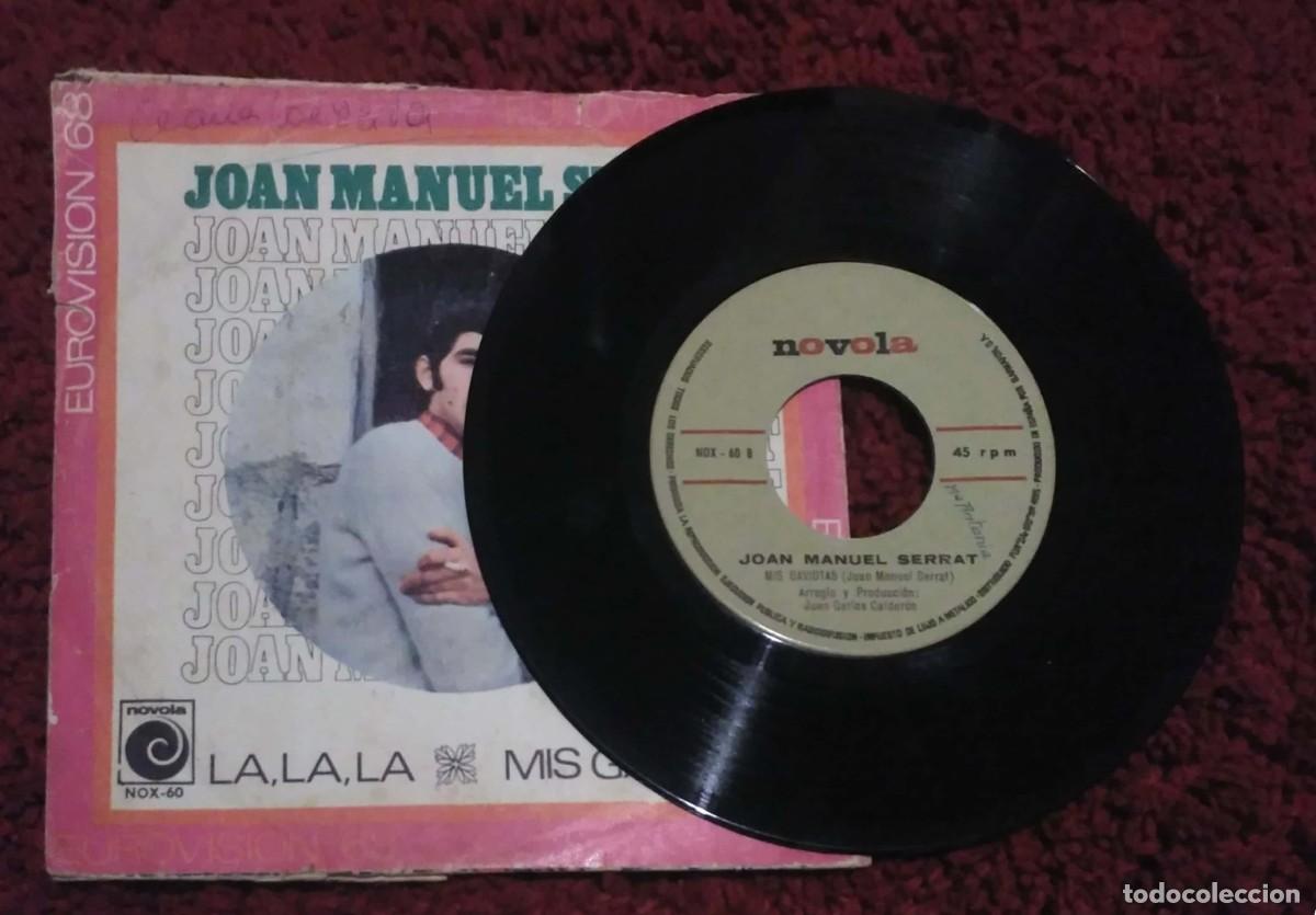 Discos de vinilo: JOAN MANUEL SERRAT (LA LA LA / MIS GAVIOTAS) Single 1968 - Foto 3