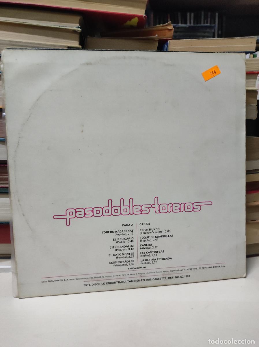 Discos de vinilo: Banda Corrida &ndash; Pasodobles Toreros - Foto 2