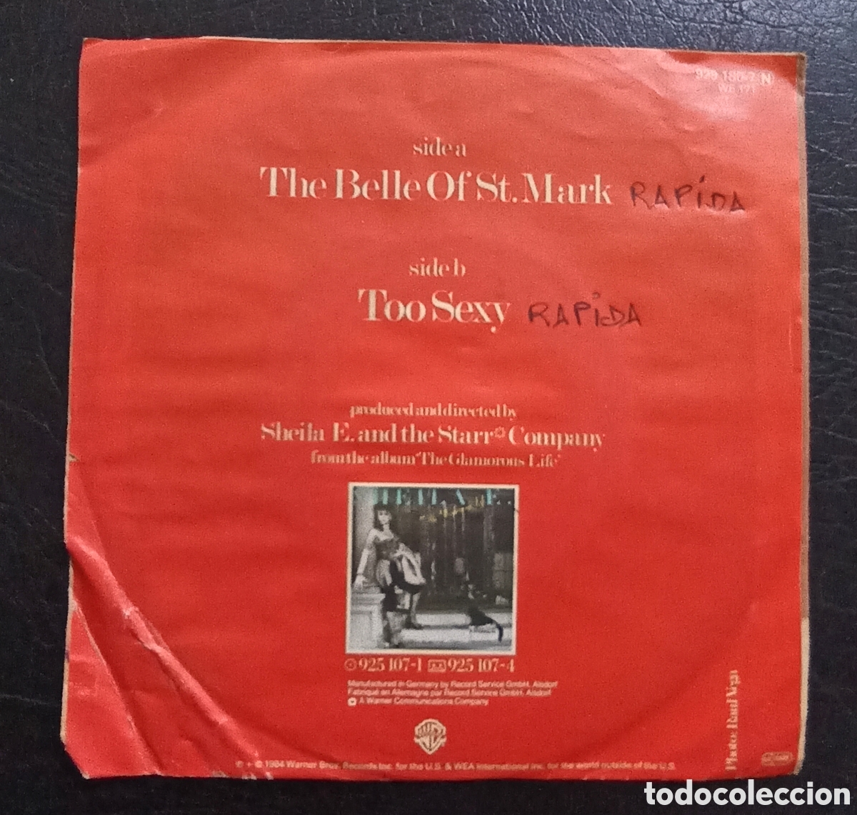 Discos de vinilo: SINGLE SHEILA E. - THE BELLE OF ST. MARK - Foto 2