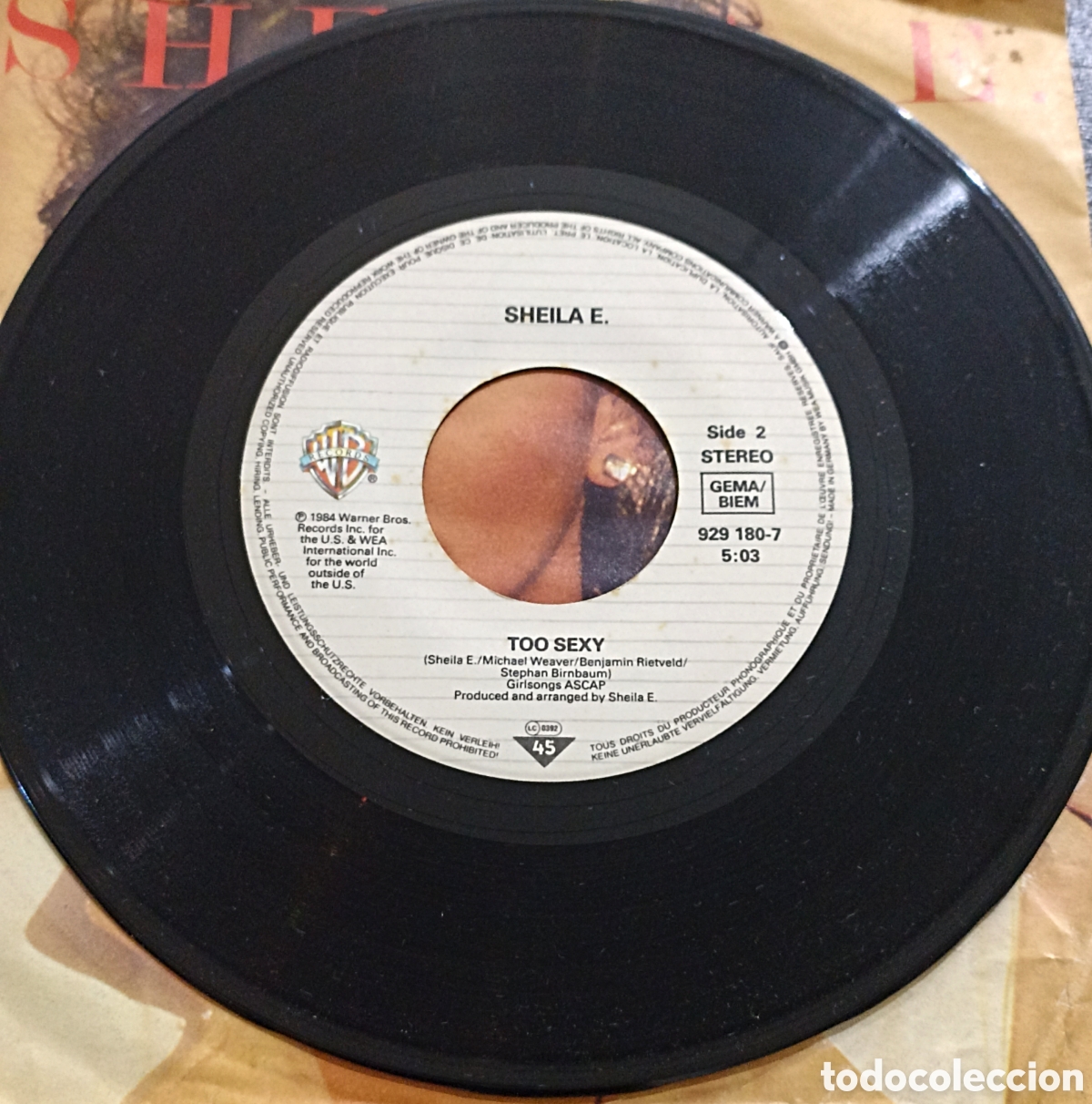 Discos de vinilo: SINGLE SHEILA E. - THE BELLE OF ST. MARK - Foto 4