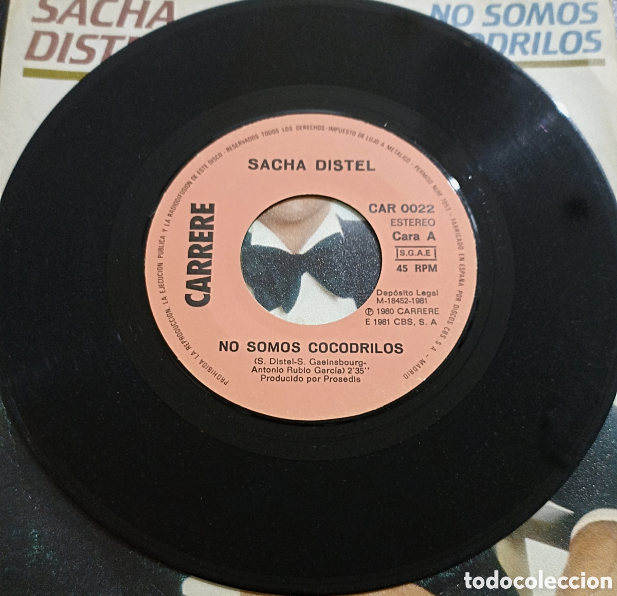 Discos de vinilo: SINGLE SACHA DISTEL - NO SOMOS COCODRILOS - Foto 3