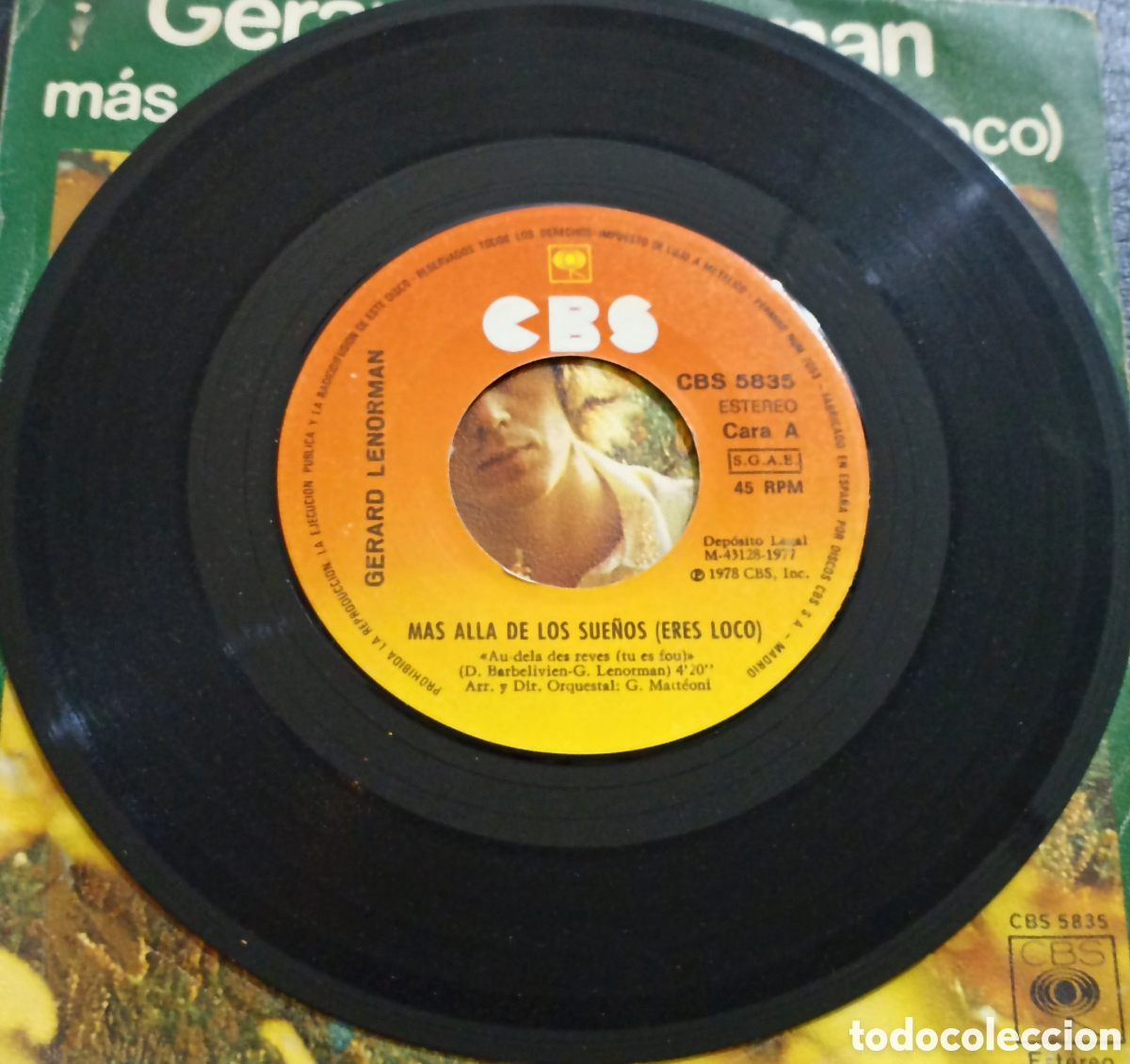 Discos de vinilo: SINGLE G&Eacute;RARD LENORMAN - M&Aacute;S ALL&Aacute; DE LOS SUE&Ntilde;OS (ERES LOCO) - Foto 3