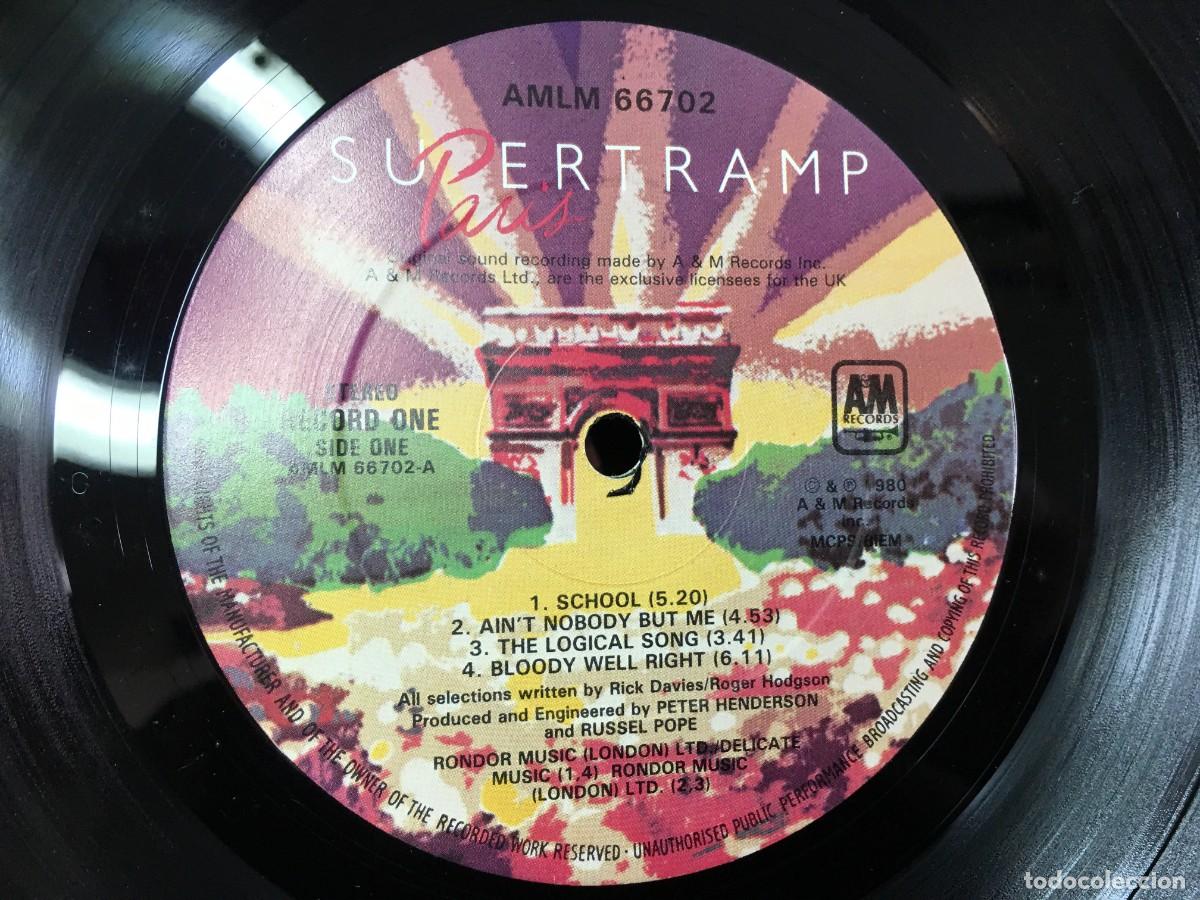 Discos de vinilo: LP SUPERTRAMP EN PARIS - DOBLE LP - GATELFOLD 1980 uk - Foto 6