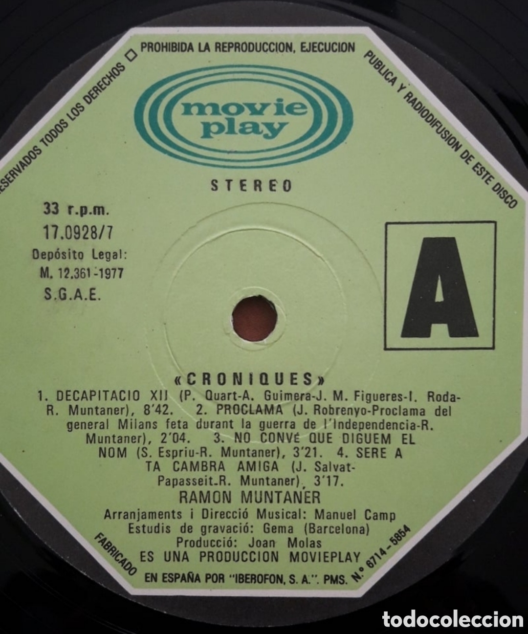 Discos de vinilo: Lp Ram&oacute;n Muntaner. Croniques - Foto 4