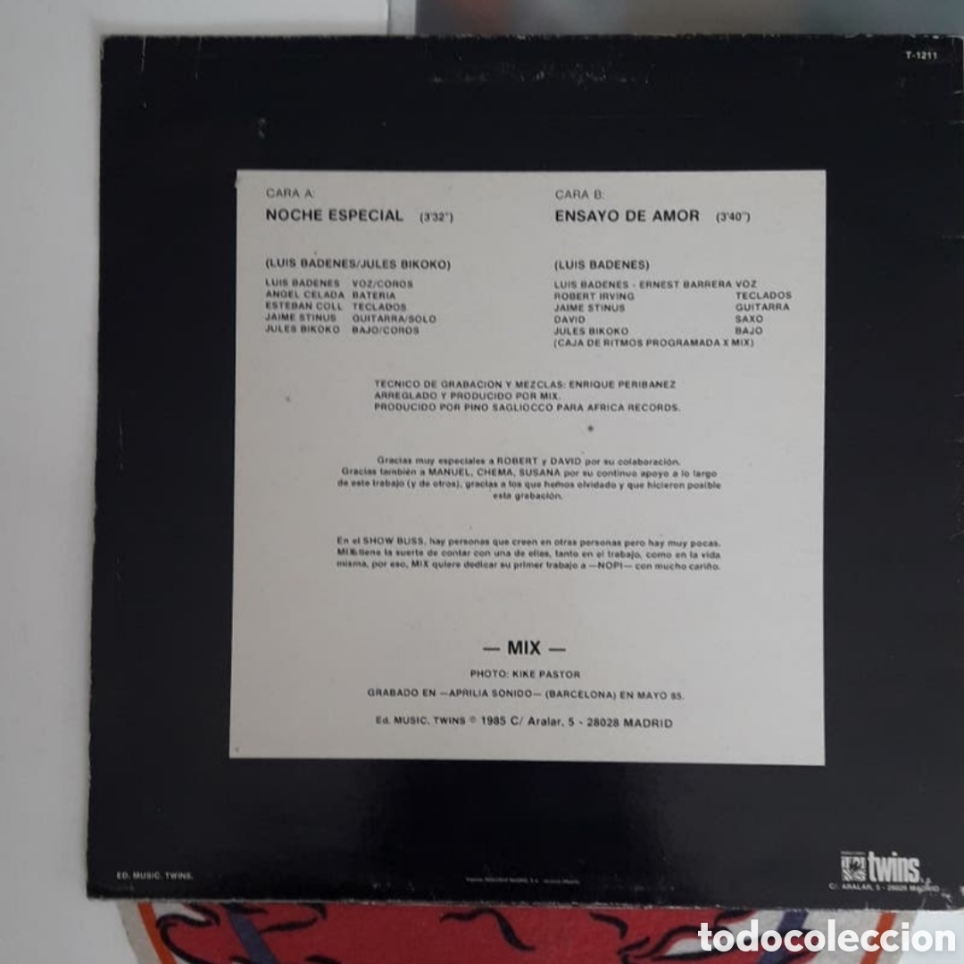 Discos de vinilo: Maxi single Mix. Noche especial. SIN USAR - Foto 2