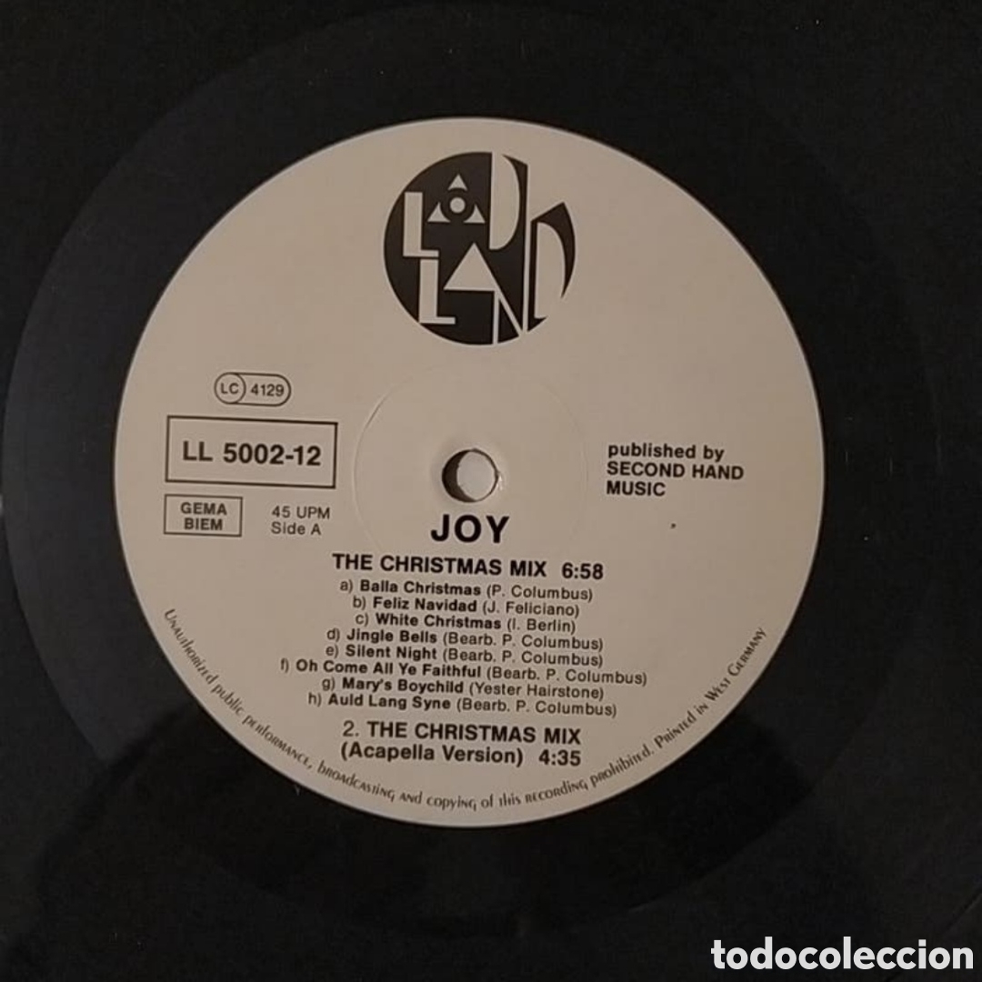 Discos de vinilo: Maxi single Joy. The Christmas Mix - Foto 3