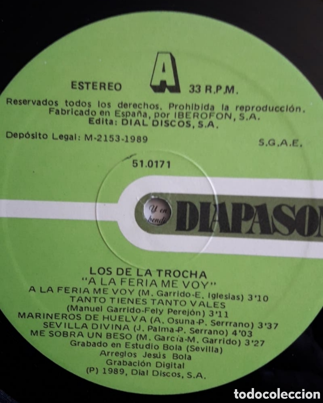 Discos de vinilo: Lp Los de la Trocha. A la feria me voy - Foto 3
