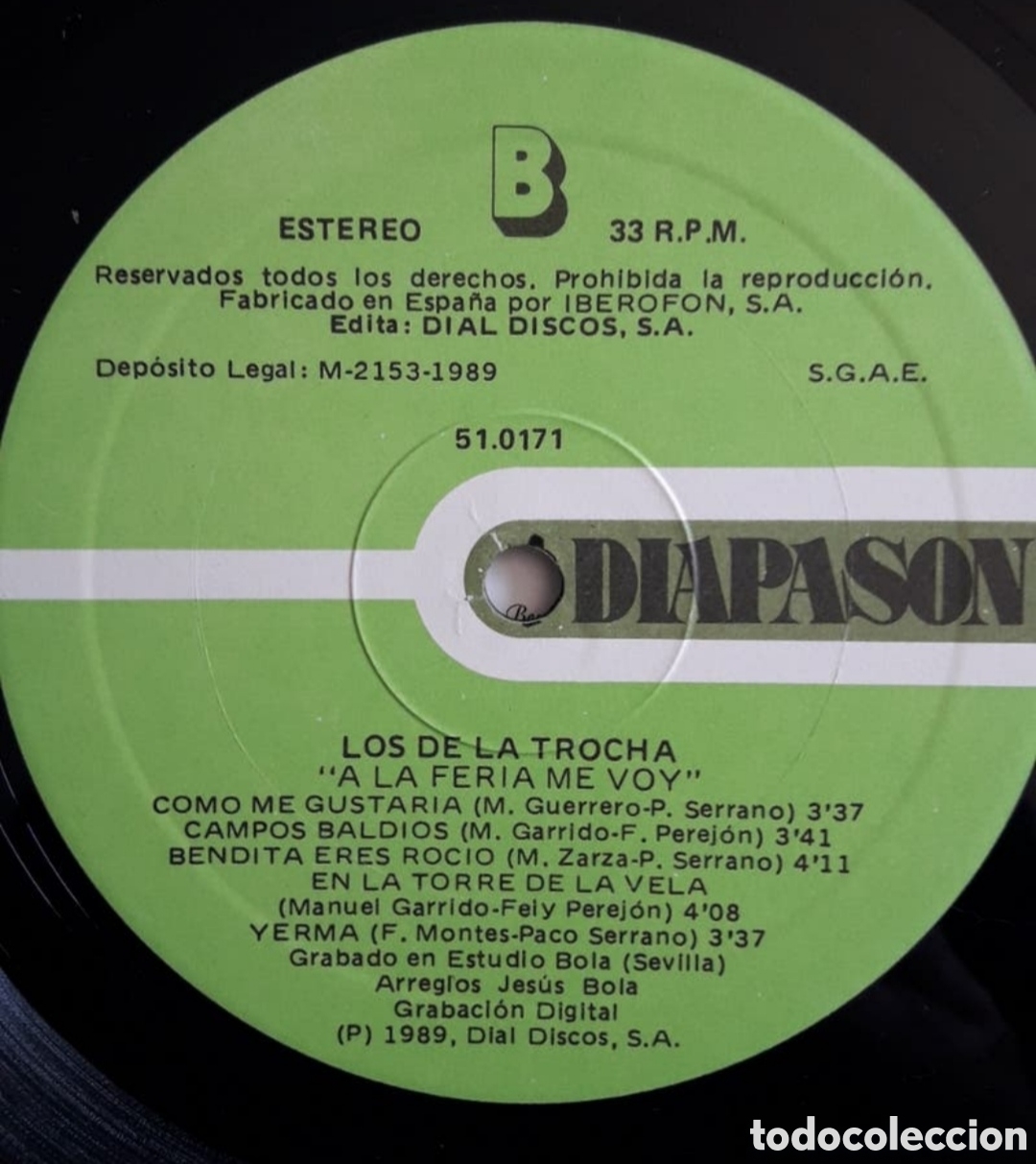 Discos de vinilo: Lp Los de la Trocha. A la feria me voy - Foto 4