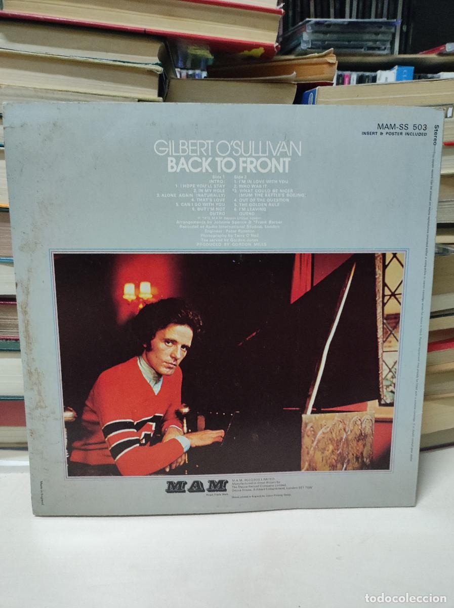 Discos de vinilo: Gilbert OSullivan &ndash; Back To Front - Foto 2